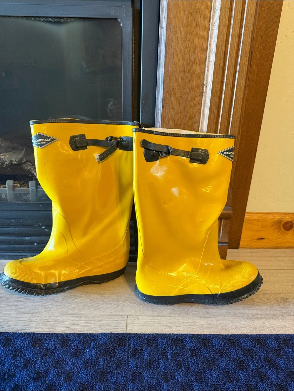 Ready for Winter?  Over shoe Yellow Rain Boots with Black Trim Sizes: 8, 9, 10